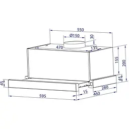 Витяжка Minola HTL 6614 WH 1000 LED - мініатюра 11
