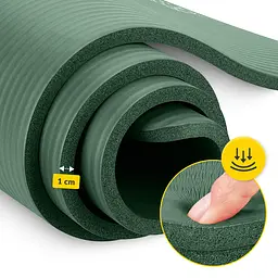 Килимок (мат) спортивний 4FIZJO NBR 180 x 60 x 1 см для йоги та фітнесу Navy Green (P-5905973406680) - мініатюра 3