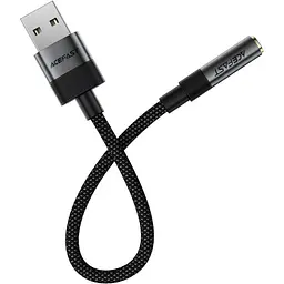 Перехідник USB-A 3.5 mm 15cm audio converter J13 Acefast чорний - мініатюра 3