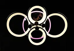Люстра стельова LED Splendid Ray LK237/2+2, 160W, хром, сучасний стиль з пультом регулювання світла - мініатюра 7