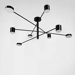 Сучасна чорна LED люстра FLEA з ріжками, що регулюються по осі Line.F DE 31/8 BK - мініатюра 17