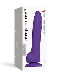 Реалістичний фалоімітатор Strap-On-Me SOFT REALISTIC DILDO Violet - Size L - мініатюра 3