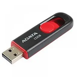 USB флеш накопичувач ADATA 64GB C008 Black+Red USB 2.0 (AC008-64G-RKD) - мініатюра 3