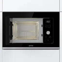 Мікрохвильова піч Gorenje вбудовувана 20л 800Вт гриль дисплей чорний - мініатюра 2