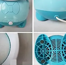 Настільний портативний міні вентилятор USB Bladeless Fan MX-483 Блакитний - мініатюра 2