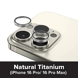 Захисне скло камери iPhone 16 Pro /16 Pro Max Camera Armor Pro Sapphire Lens Protector, Natural Titanium, X-One