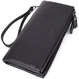 Практичний шкіряний гаманець на три відділення ST Leather 23111 чорний - мініатюра 4