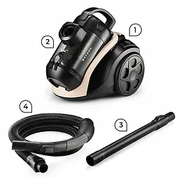 Циклонний пилосос без мішка Mozano Smart Cyclonic 4000W Beige - мініатюра 2