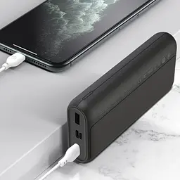 Портативний зовнішній акумулятор Power Bank XO PR122 20000mAh (Black) - мініатюра 5