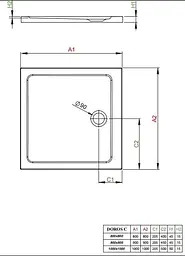 Душовий піддон Radaway Doros Plus C 90x90 SDRPC9090-01 - мініатюра 5