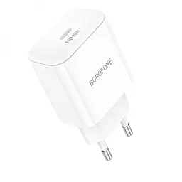 Мережевий зарядний пристрій Borofone BA81A Speedy Charger 1 Type-C PD20W 100-240V White (32969_2955228) - мініатюра 5