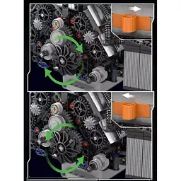 Конструктор Mould King Mking Двигун і коробка передач W12 Twin Turbo (10230) [160759] - мініатюра 7