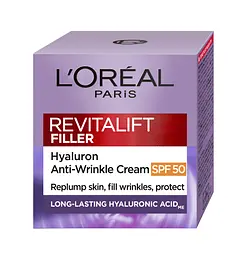 Денний антивіковий крем-догляд L'Oreal Paris Revitalift Filler, для відновлення втраченого об'єму шкіри обличчя, SPF 50, 50 мл (AA302800) - мініатюра 3