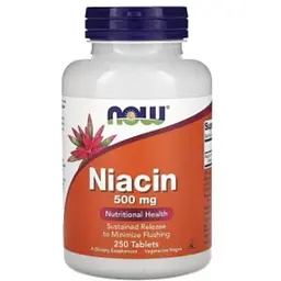 Ніацин 500 мг у таблетках №250 Now Foods Niacin