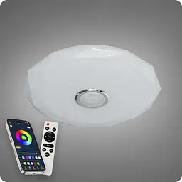 Люстра світлодіодна 517 Dlight RGB з пультом і колонкою 80Вт Білий (02157) - мініатюра 7