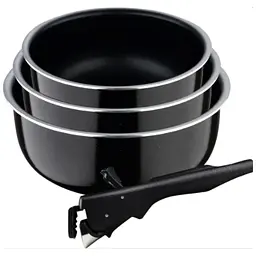 Набір посуду Bergner Click&Cook ковші 16/18/20 см 4 предмета (BG-31608-BK)