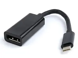 Перехідник Cablexpert USB3.1 Type C - DisplayPort, 0.15 м, Black (A-CM-DPF-01)
