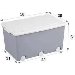 Контейнер для іграшок Tega Baby yellow (PW-001-124) - мініатюра 2