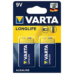 Батарейка Varta Longlife 9V 6LR61 *2 (04122101412)