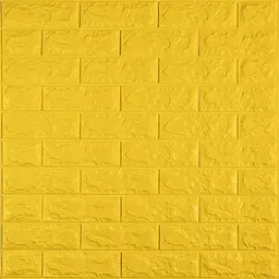 3D панель Sticker Wall самоклеюча 700x770x7мм цегла Жовта 010-7 SW-00000049
