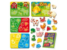 Гра з липучками VLADI TOYS "Де чиє дитинча? Вивчаємо кольори" VT1310-05 - мініатюра 3