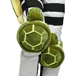 Захисні наколінники-черепашки D&S Design Ski-Protector Mini Turtle захист колін для лиж і сноуборду 2 шт зелено-жовті (SKU-259)