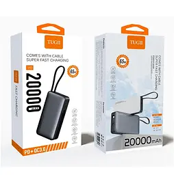 Зовнішній акумулятор WUW (TUGII) Y65 （PD 65W quick charge) 20000mAh Black (Y65) - мініатюра 2