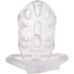 Клітка для пеніса Lockink Sevanda Plastic Penis Chastity Cage - Transparent - мініатюра 4