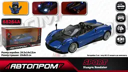
Машинка металева Pagani Huayra Roadster 1:24 АВТОПРОМ світло звук двері 68264A - мініатюра 4