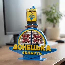Подарункова 3D-стела «Донецька область» — сувенір, надрукований на 3D-принтері