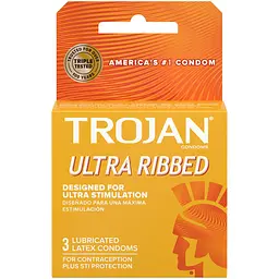 Презервативи Trojan Ultra Ribbed упаковка 3 шт.