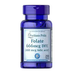 Фолат (фолієва кислота) Folate 666mcg DFE (Folic Acid 400 mcg) - 250 Tablets
