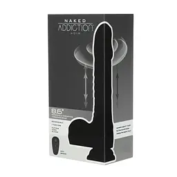 Фалоімітатор Naked Addiction – 8.6” Silicone Rotating & Thrusting Vibrating Dildo with Remote Black - мініатюра 9