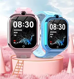 Дитячий смарт годинник DF97 з GPS відстеженням, 4G SIM-картою, камерою та відеодзвінками Синій - мініатюра 4