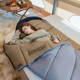 Спальник з капюшоном Naturehike Sunny Day PL02 U350 CNK2550WS028, (6°C), лівий, блакитно-синій - мініатюра 9