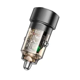 Адаптер автомобільний Borofone Smart dual port car charger BZ20 |1USB/1Type-C, 38W/3A, PD/QC| - мініатюра 3