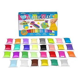 Набір для ліплення з повітряним пластиліном Elastic Clay 70141, 30 стиків - мініатюра 3