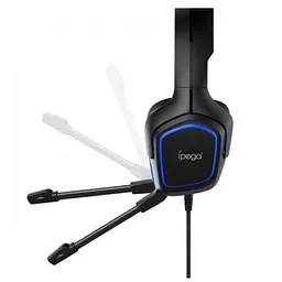 Дротова гарнітура iPega Gaming PG-R006B, 3.5mm, Noice Reduction, black-blue - мініатюра 2