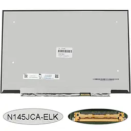 Матрица 14.5" B145UAN01.0 (1920*1200 40pin(eDP IPS 165Hz) LED SLIM(без планок и проушин) матовая разъем справа внизу) для