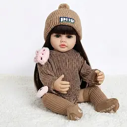 Реалістична Кукла Реборн 55 см повністю вінілова Doll Reborn Baby К0100212 - мініатюра 7