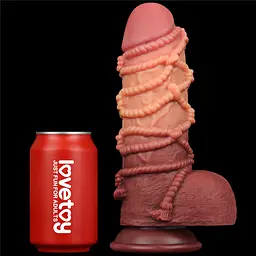 Фалоімітатор Dual-Layered Silicone Nature Cock 9.5, коричневий LOVETOYS 66-LV411072 103589 - мініатюра 3