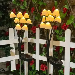Світильник на сонячній батареї LED SuperLED 2 шт, садовий декор грибочки-дерево - мініатюра 4