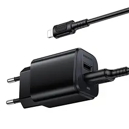 МЗП Borofone BAS81A Star 10.5W (2USB-A) + кабель USB to Lightning Black - мініатюра 2