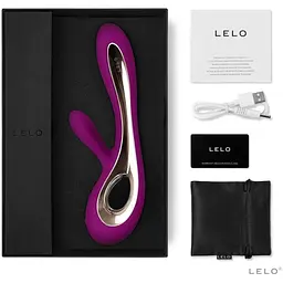 Вібратор-кролик Lelo Soraya 2 Deep Rose 12 режимів до 4 годин роботи подвійна стимуляція - мініатюра 3