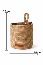 Кошик для зберігання з джуту (14х15см) - мініатюра 5