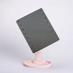 Косметичне дзеркало з LED-підсвіткою 16 світлодіодів, рожевий Yiwu HP-10-3AP - мініатюра 6