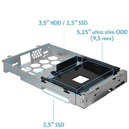 Корпус Chieftec UNI BE-10W-300 mATX, Блок живлення 300W, SLIM FF БІЛИЙ - мініатюра 8