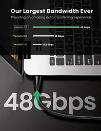 Кабель Ugreen HDMI to HDMI V2.1 Braided Cable 3m HD140 [84346] - мініатюра 6