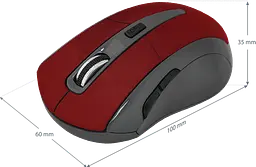 Миша Defender Accura MM-965 Wirelessчервоний(52966) (6294157) - мініатюра 3