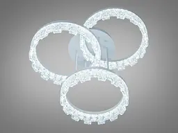 Сучасна стельова LED-люстра Diasha MX78204/3WH 90W, три кільця, 3 режими світла, 52 см - мініатюра 4
